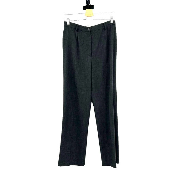 MaxMara‎ Charcoal Gray Wool Vintage Trouser Dress Pants Size US 10 - Picture 1 of 8